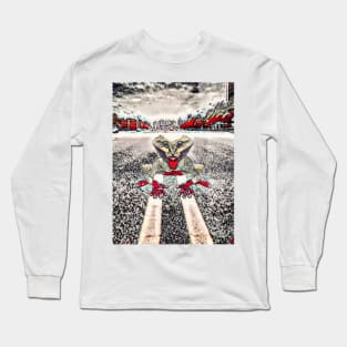 Two faces frog design street art Long Sleeve T-Shirt